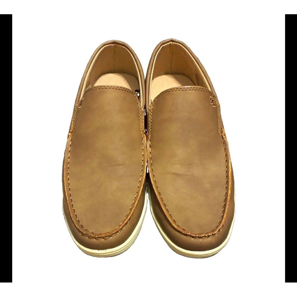 IZOD Seapoint Mens Tan Memory Foam Slip On Loafers Shoes Size 8 1861593